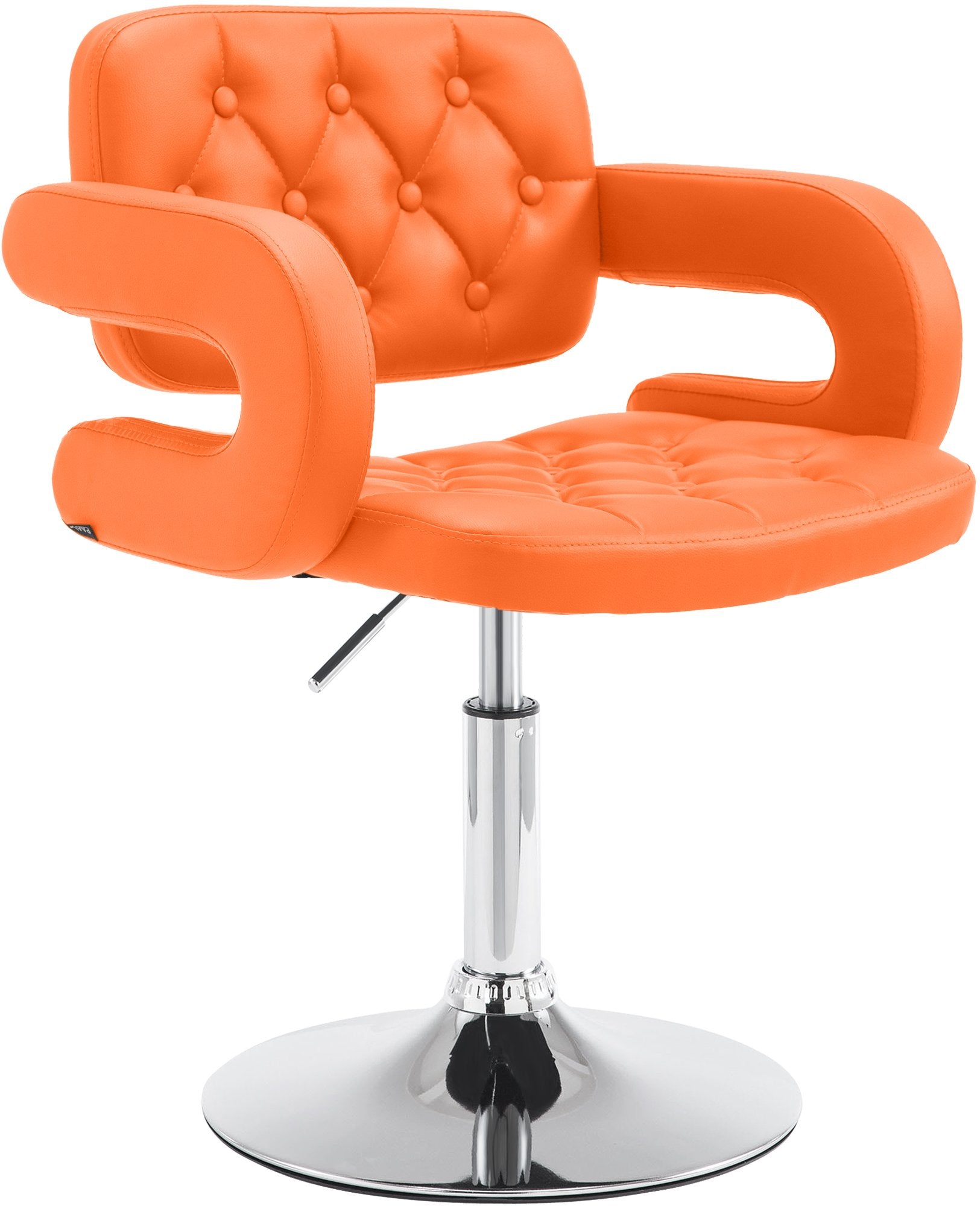 Kunstlederen Lounger - Moderne Fauteuil - Hoogte Verstelbaar voor Optimaal Comfort Kleur oranje