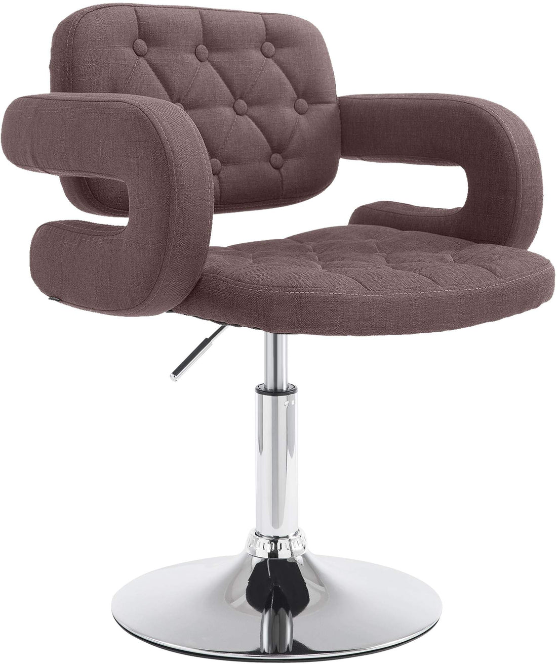 Fauteuil met Stoffen Bekleding - Luxe Comfortstoel - In Hoogte Verstelbaar Tot 60 cm Kleur beige