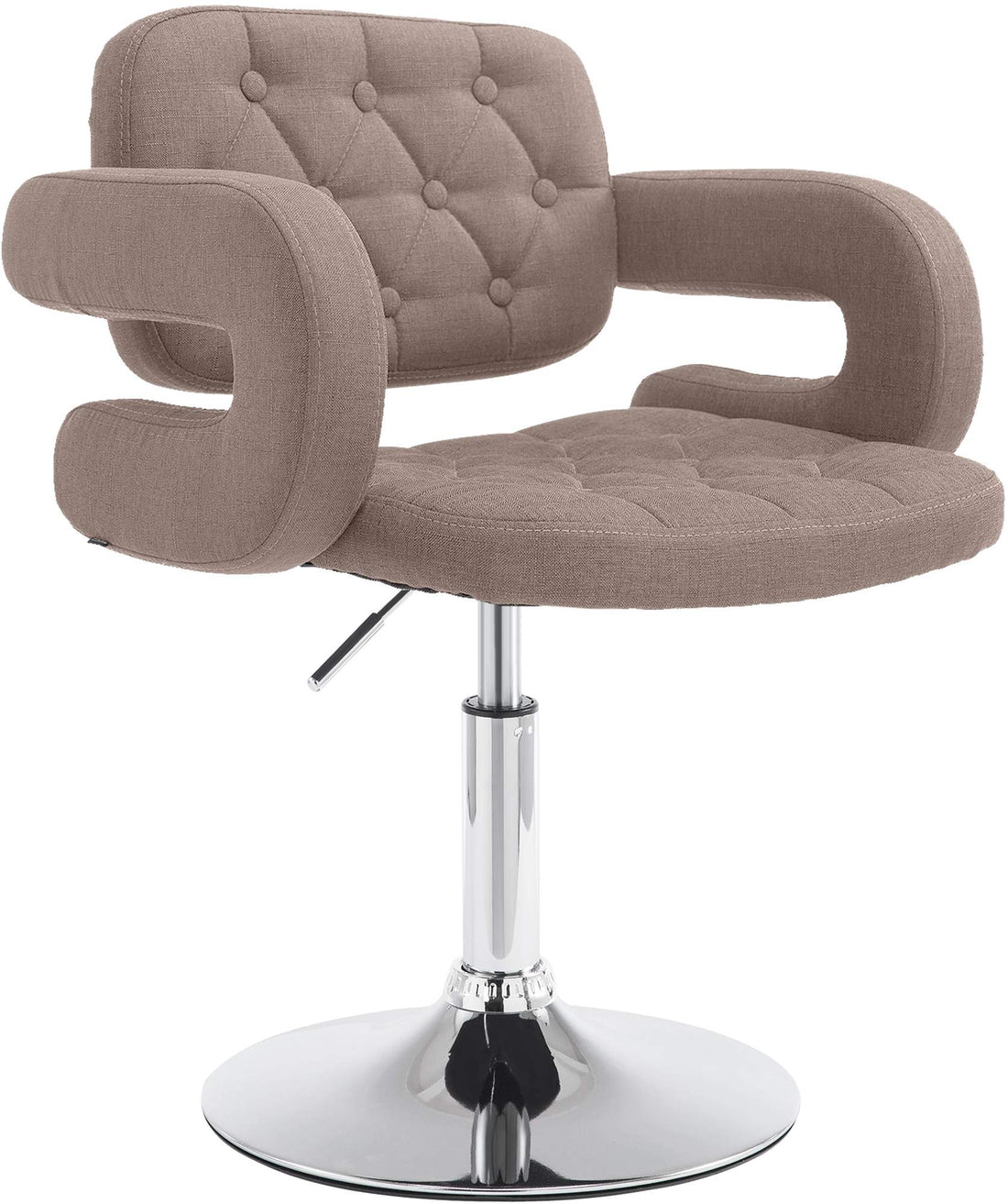 Design Kruk - Barstoel - 360° Draaibaar, Hoog Comfort en Kleurkeuze Kleur taupe