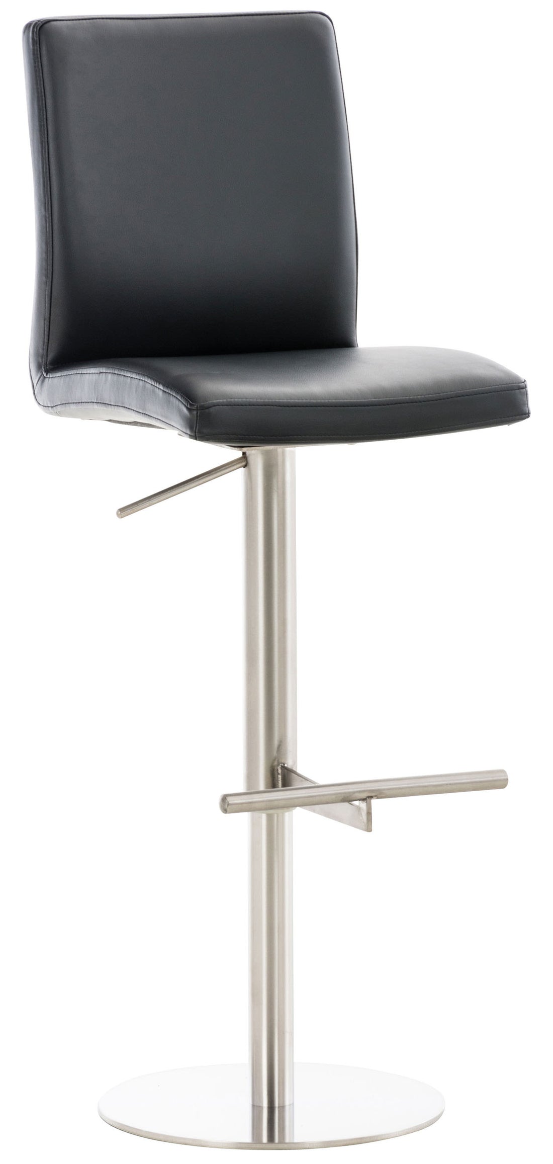 Kunstleren Barkruk - Ergonomische Kruk - Verstelbare Hoogte & 360° Draaibaarheid Kleur zwart