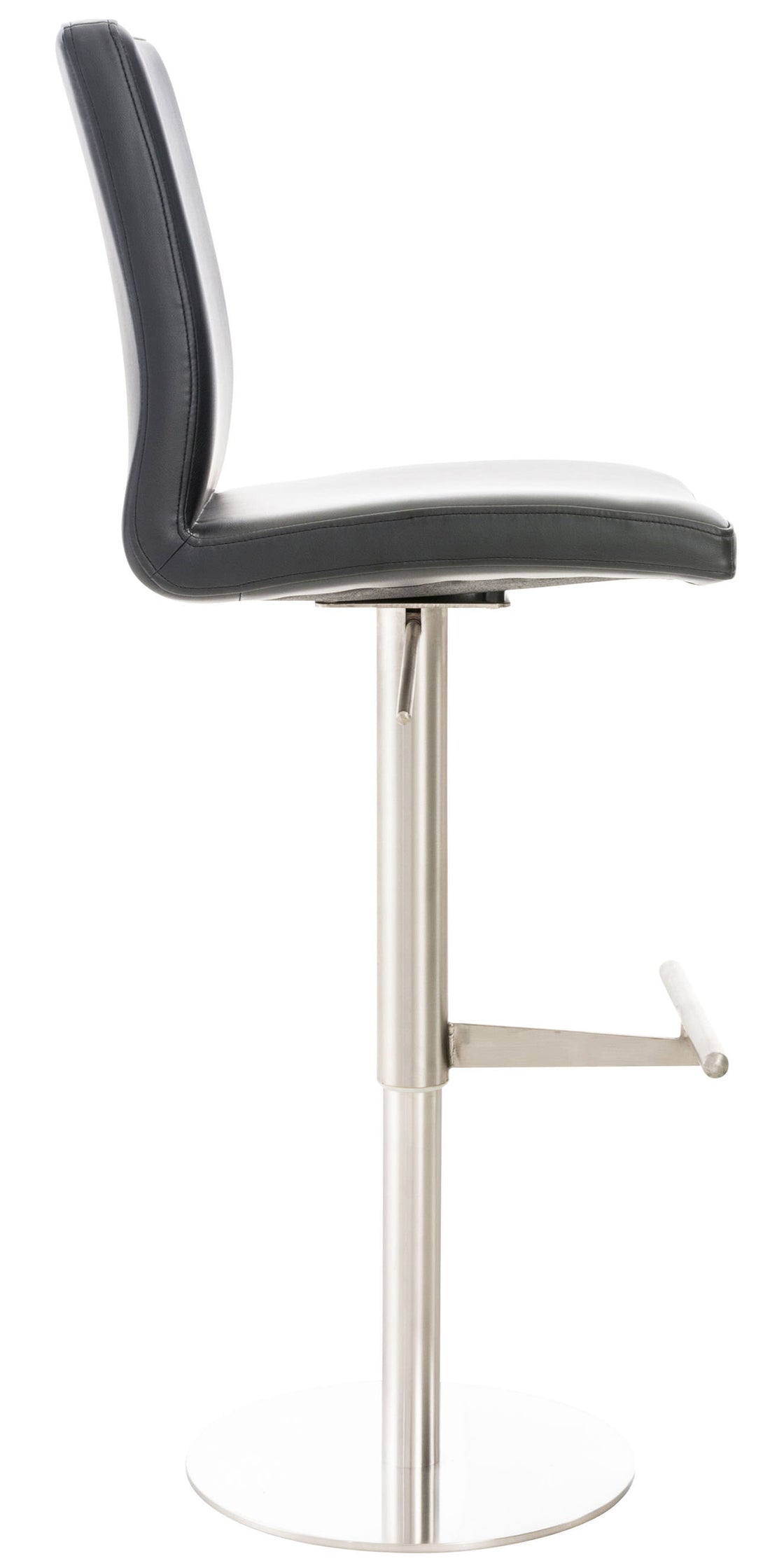 Kunstleren Barkruk - Ergonomische Kruk - Verstelbare Hoogte & 360° Draaibaarheid Kleur zwart