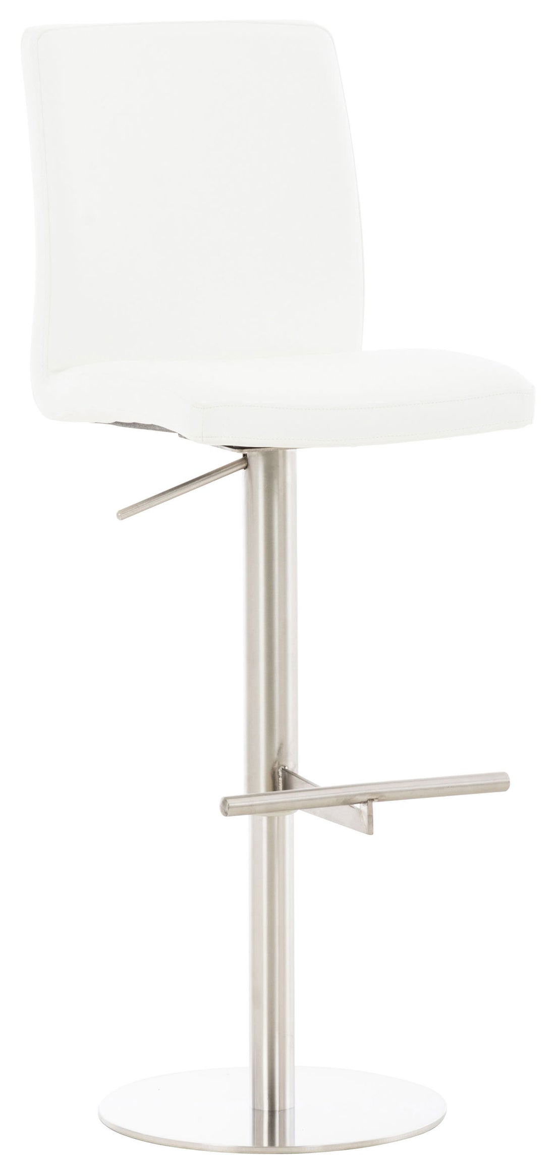 Verstelbare Barkruk, Kruk, Comfortabele Kunstleren Zitting - Modern Design Kleur wit