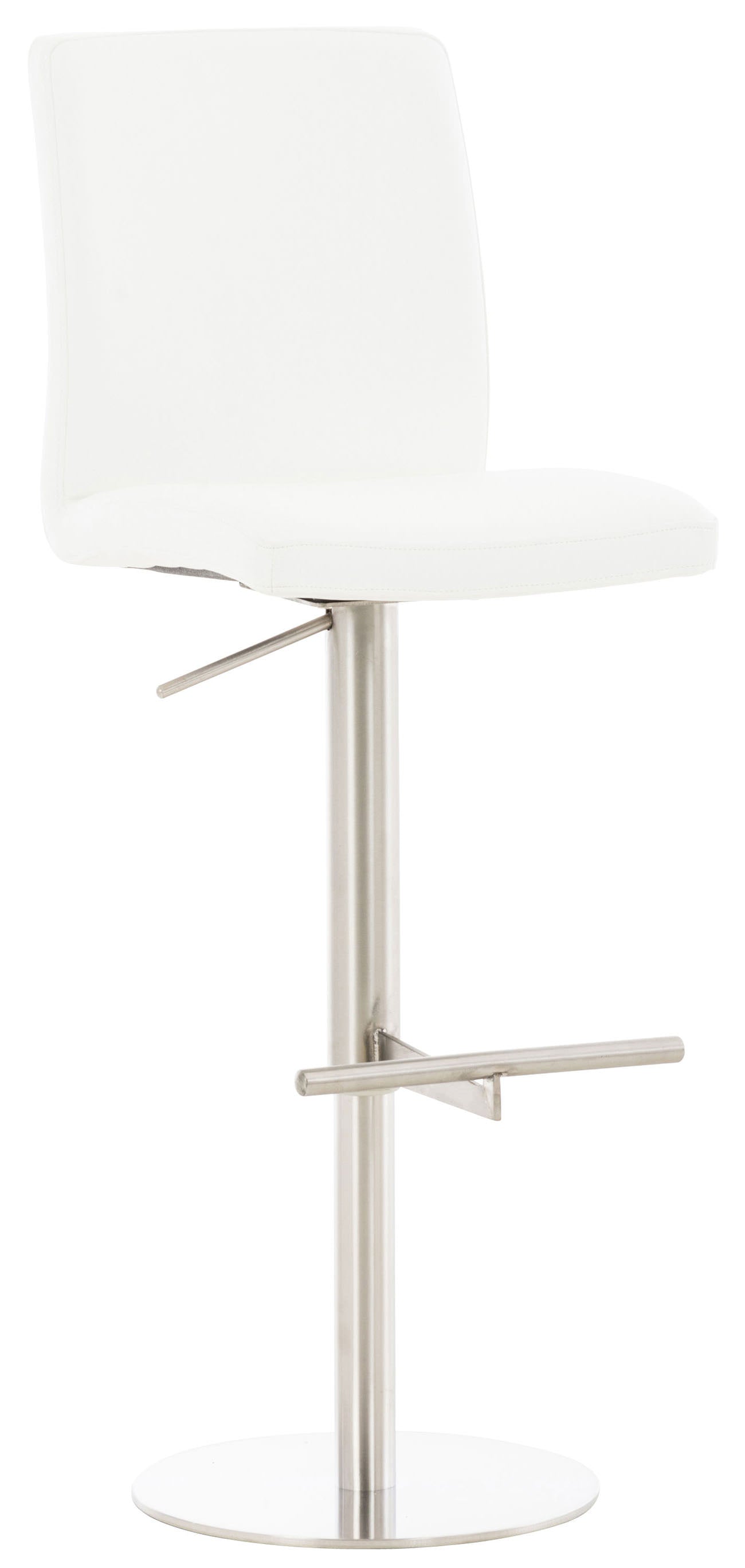 Verstelbare Barkruk, Kruk, Comfortabele Kunstleren Zitting - Modern Design Kleur wit