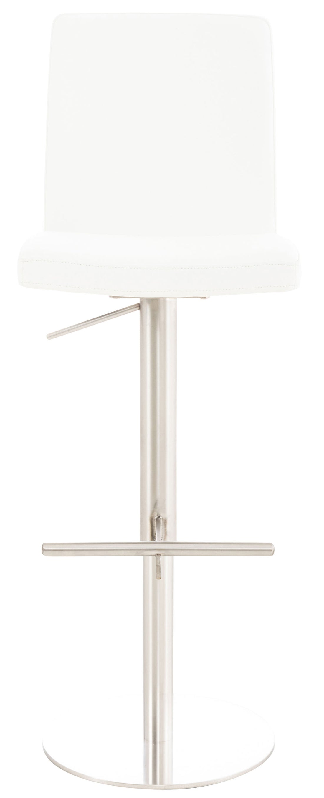 Verstelbare Barkruk, Kruk, Comfortabele Kunstleren Zitting - Modern Design Kleur wit