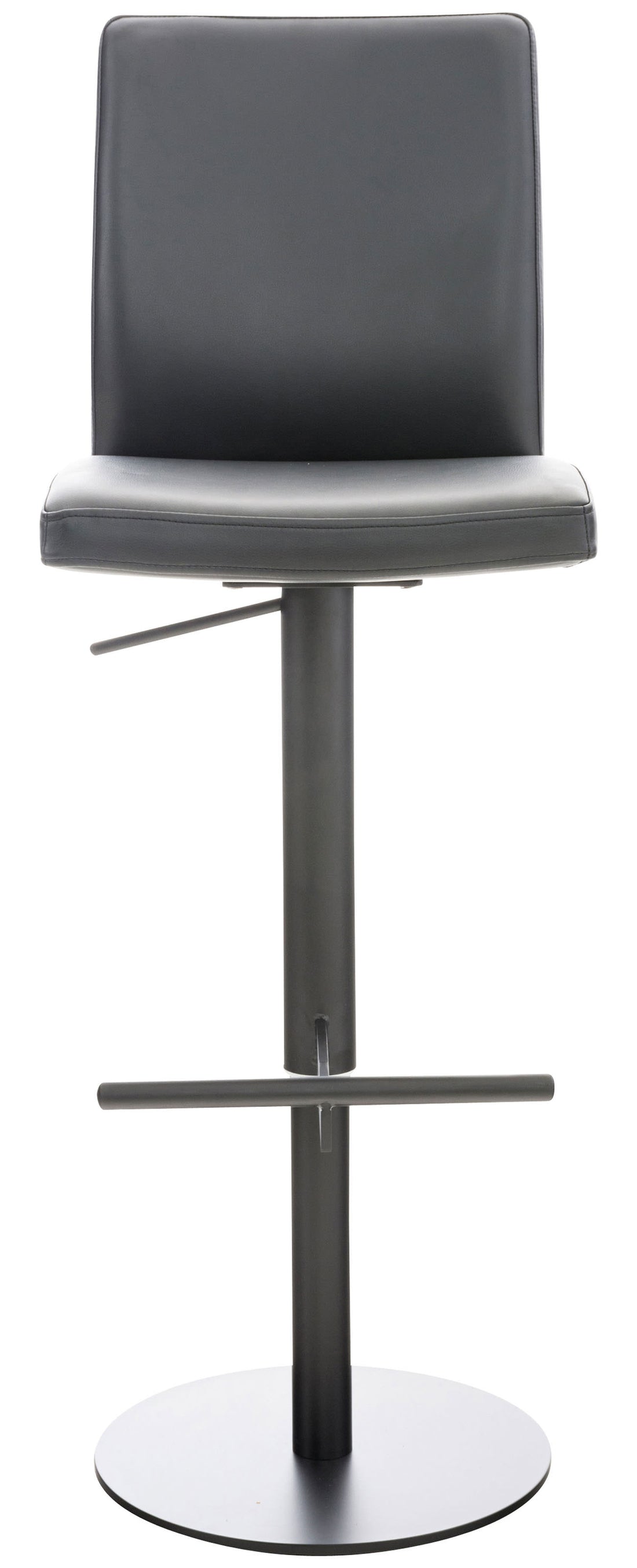 Verstelbare Barkruk van Kunstleer - Comfortabele Stoelen - Moderne 360° Draaifunctie Kleur zwart