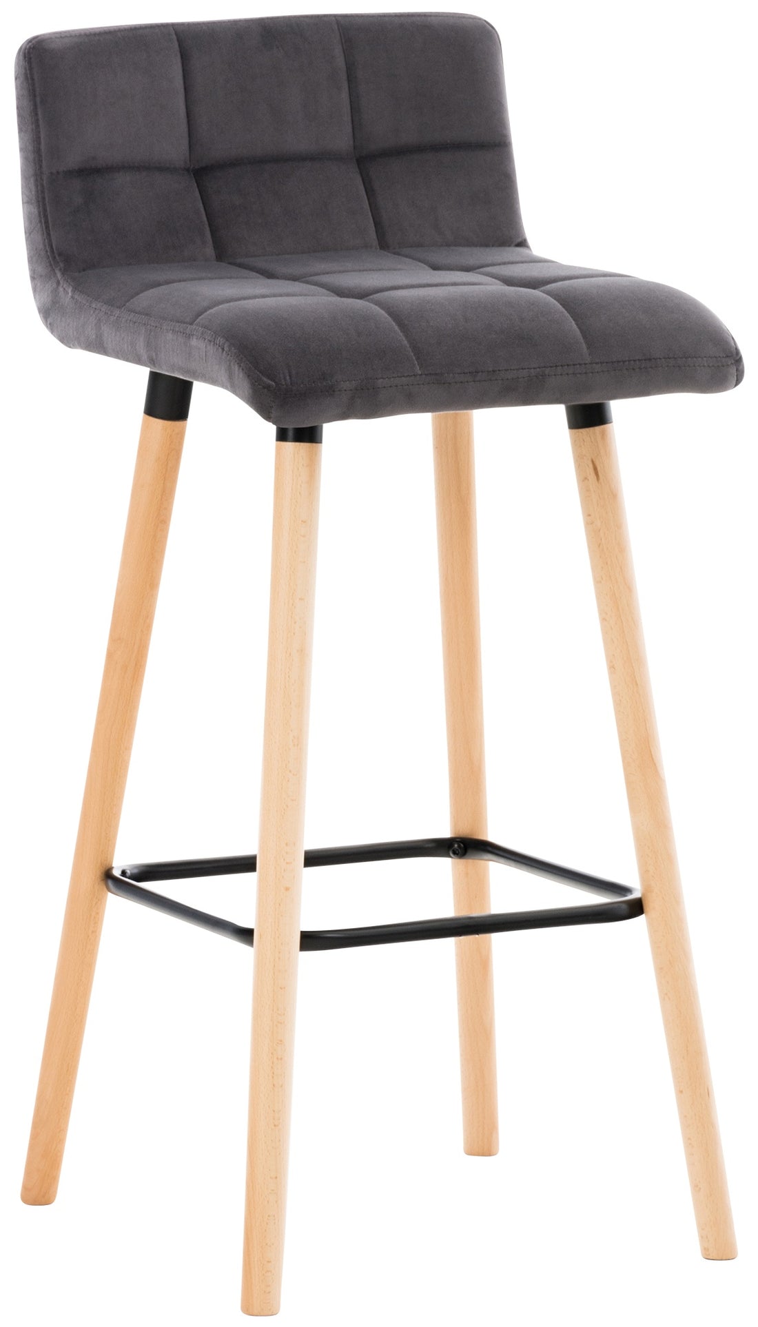 Fluwelen Barkruk - Velvet Kruk - Hoog zitcomfort met rugsteun Kleur geel