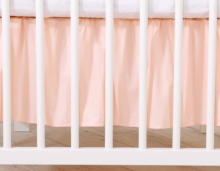 Stofkraag babybedje - volant bedrok - 100% katoen, ademend, 120x60 cm, roze
