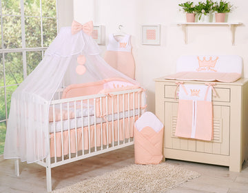 Myggnät i chiffong - sänghimmel - komplett insektsskydd för spjälsäng eller barnsäng