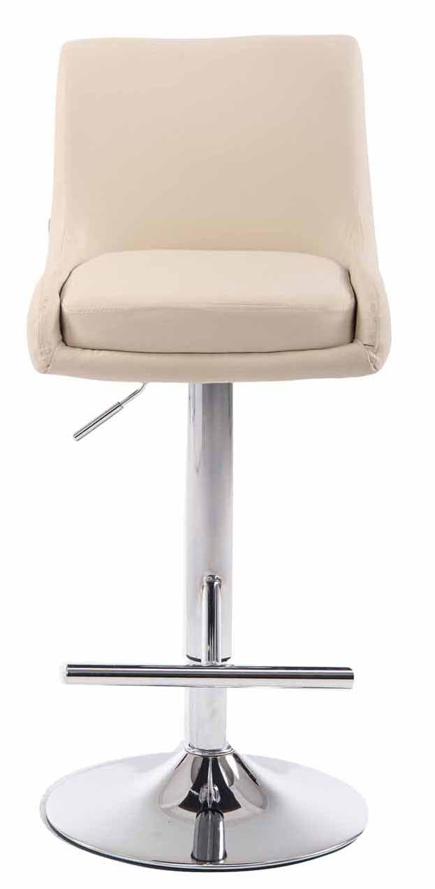 Set van 2 Barkrukken, Kunstleer, Verstelbaar Comfort, 360° Draaibaar - Perfect voor Elke Toonbank Kleur crème