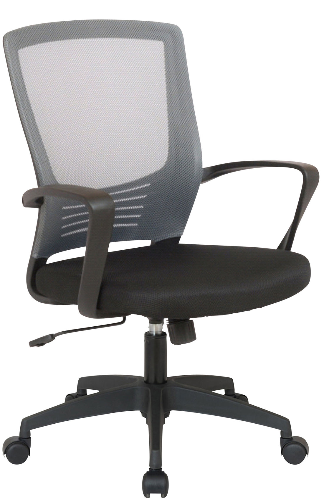 Draaibare Kantoorkruk - Bureaukruk - Ergonomisch Comfort, Met Ademend Netmateriaal Kleur zwart/zwart