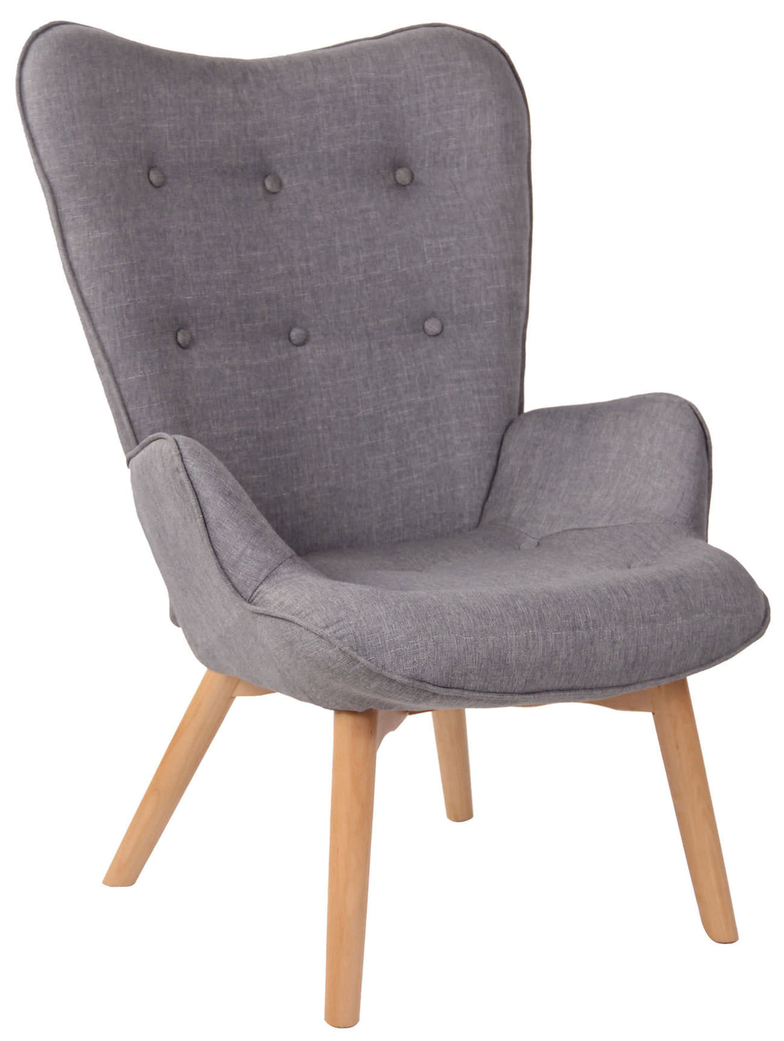Oorfauteuil - Chesterfield Zitmeubel - Elegant Design voor Uitstekend Comfort Kleur grijs