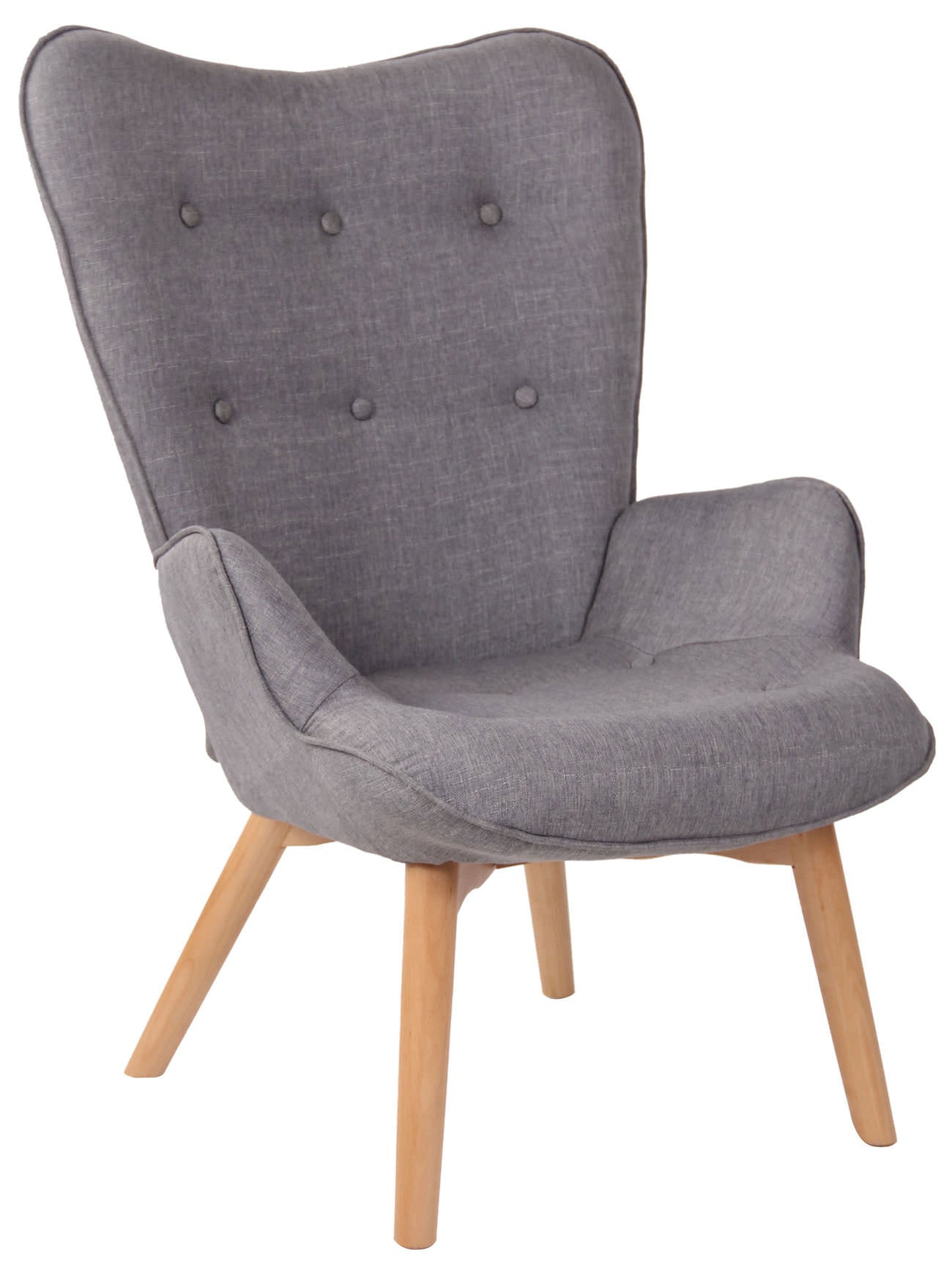 Oorfauteuil - Chesterfield Zitmeubel - Elegant Design voor Uitstekend Comfort Kleur grijs