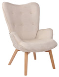 Oorfauteuil - Chesterfield Zitmeubel - Elegant Design voor Uitstekend Comfort Kleur crème