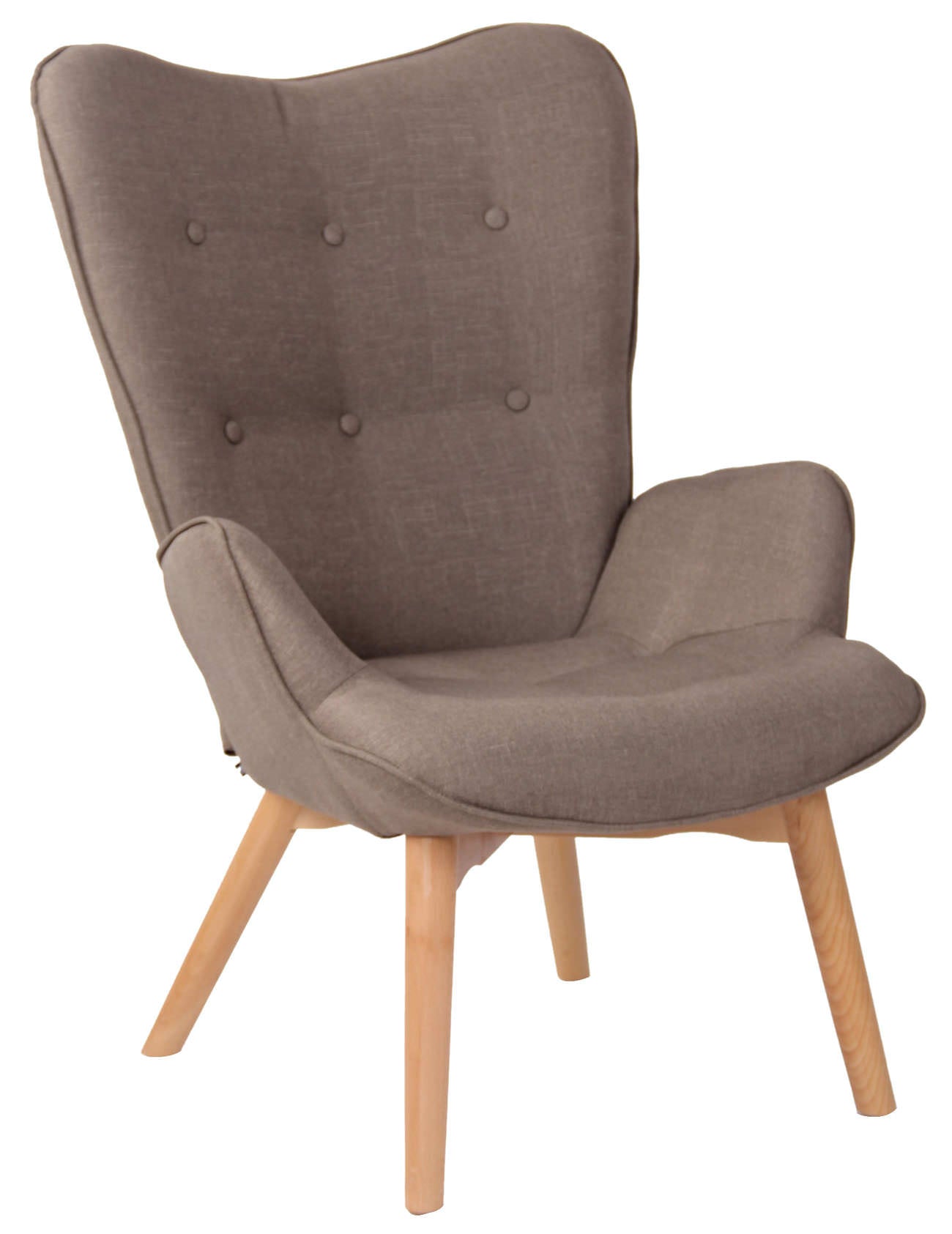 Oorfauteuil - Chesterfield Zitmeubel - Elegant Design voor Uitstekend Comfort Kleur taupe
