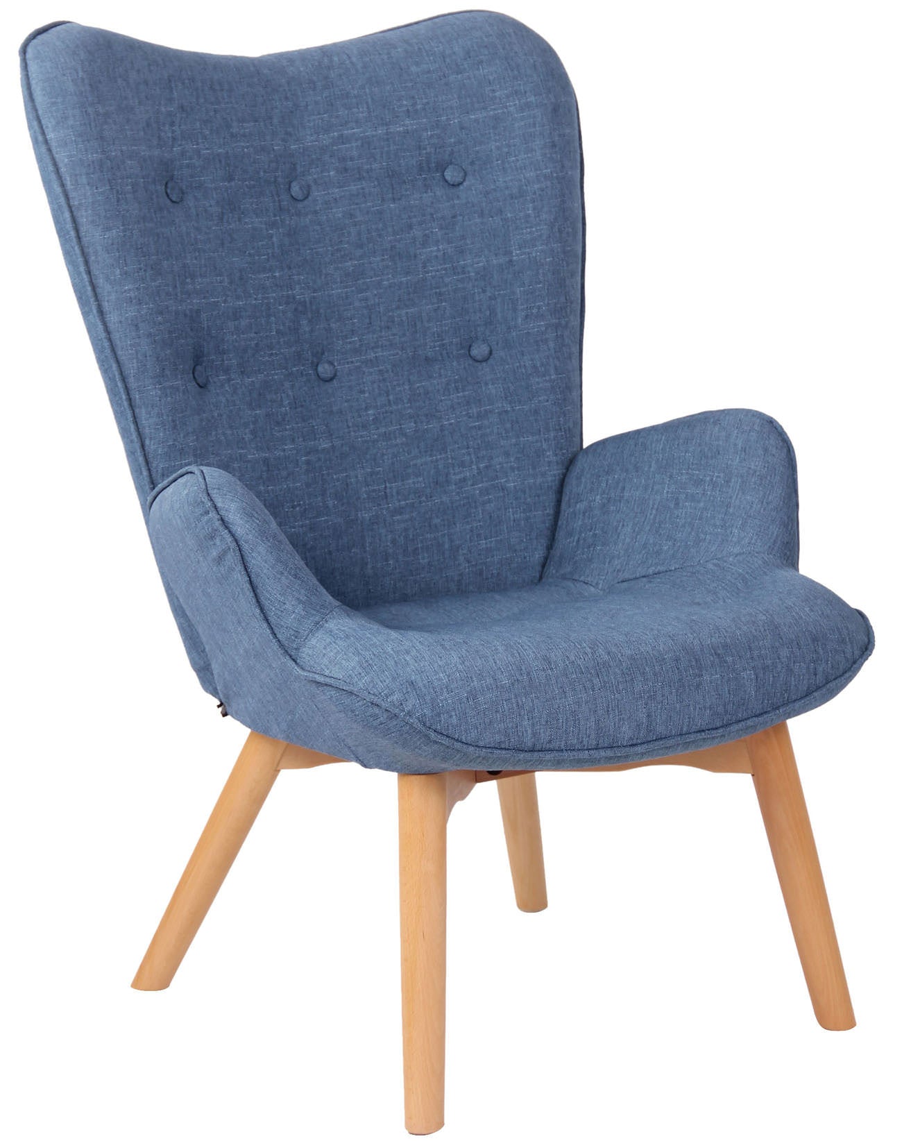 Oorfauteuil - Chesterfield Zitmeubel - Elegant Design voor Uitstekend Comfort Kleur blauw