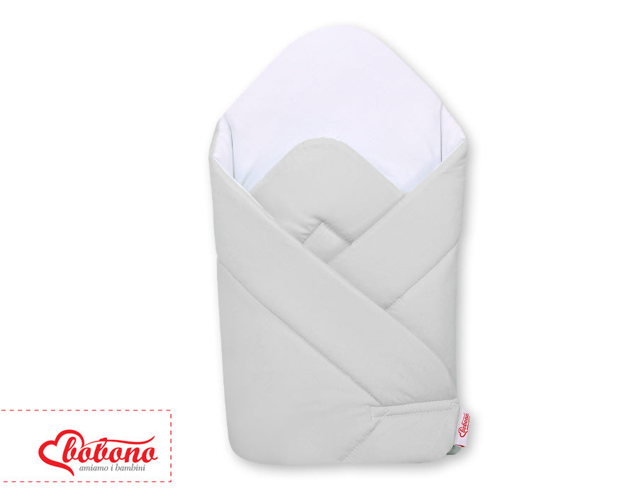 Babynest met versteviging - baby nestje - extra steun & comfort - 100% katoen - grijs