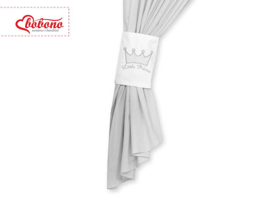 Gardiner till babyrummet - barngardiner - 100 % bomull, lätta att tvätta, set om 2, grå