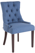 Elegante Eetkamerstoel - Stijlvolle Keukenstoel, Hoog Zitcomfort, Rubberhouten Frame Kleur blauw Onderstel Kleur antiek