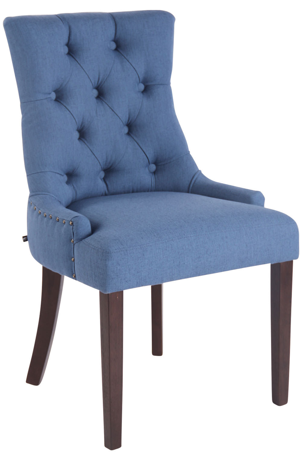 Elegante Eetkamerstoel - Stijlvolle Keukenstoel, Hoog Zitcomfort, Rubberhouten Frame Kleur blauw Onderstel Kleur antiek