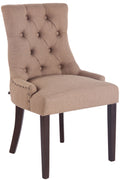 Elegante Eetkamerstoel - Stijlvolle Keukenstoel, Hoog Zitcomfort, Rubberhouten Frame Kleur taupe Onderstel Kleur antiek