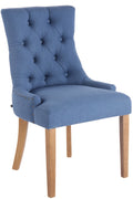 Elegante Eetkamerstoel - Stijlvolle Keukenstoel, Hoog Zitcomfort, Rubberhouten Frame Kleur blauw Onderstel Kleur antiek-helder