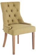Elegante Eetkamerstoel - Stijlvolle Keukenstoel, Hoog Zitcomfort, Rubberhouten Frame Kleur groen Onderstel Kleur antiek-helder