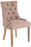 Elegante Eetkamerstoel - Stijlvolle Keukenstoel, Hoog Zitcomfort, Rubberhouten Frame Kleur taupe Onderstel Kleur antiek-helder