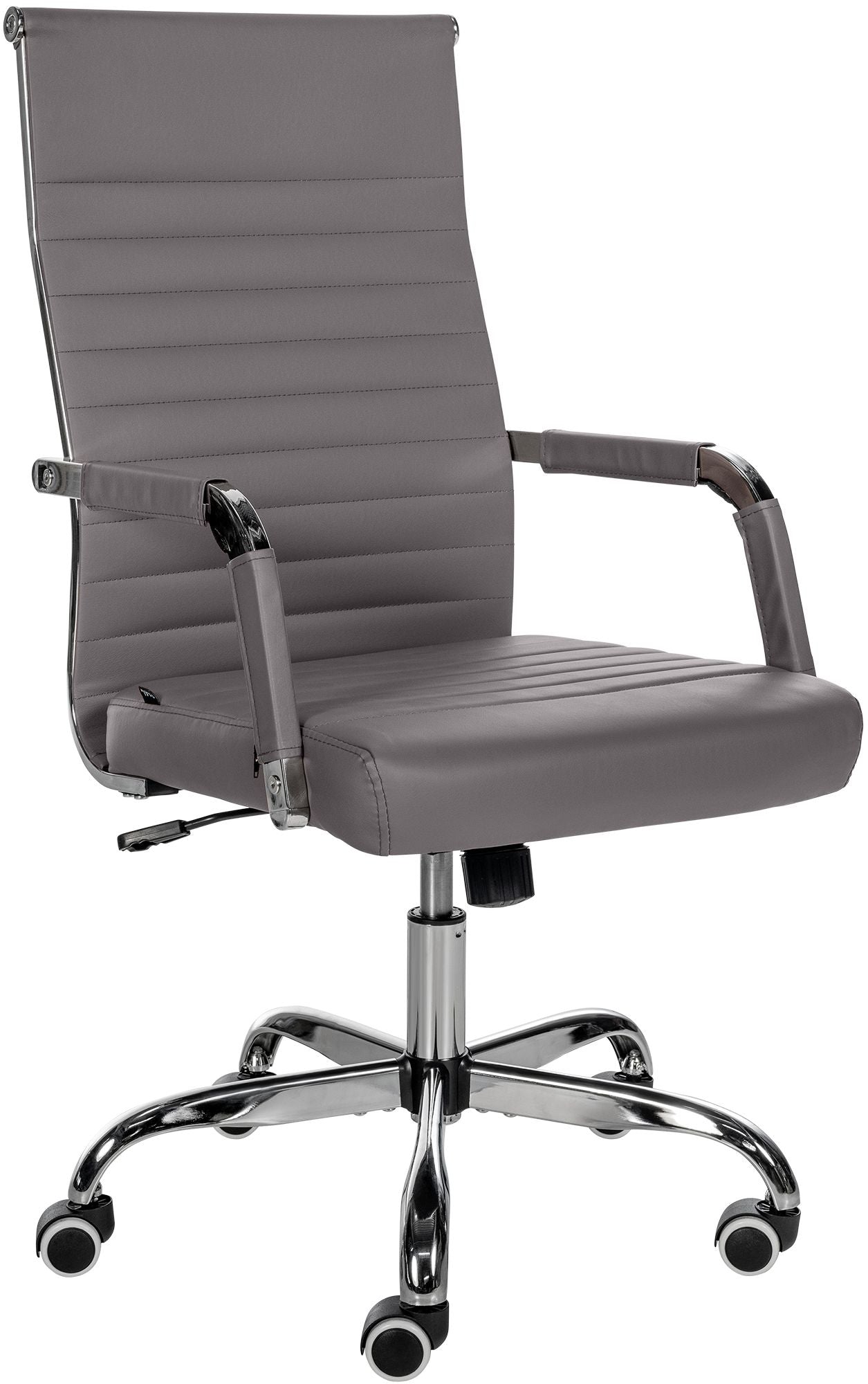 Ergonomische Bureaustoel - Kantoorstoel - In hoogte verstelbaar, comfortabel design Kleur grijs Materiaal kunstleer