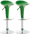 Set van 2 Barkrukken - Hoge krukken - Ergonomisch en Verstelbaar in Hoogte Kleur groen