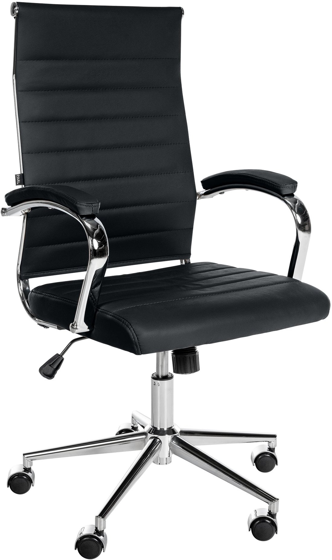 Bureaustoel Luxe - Echt Leer - Ergonomisch Design & Stijlvol Kleur zwart