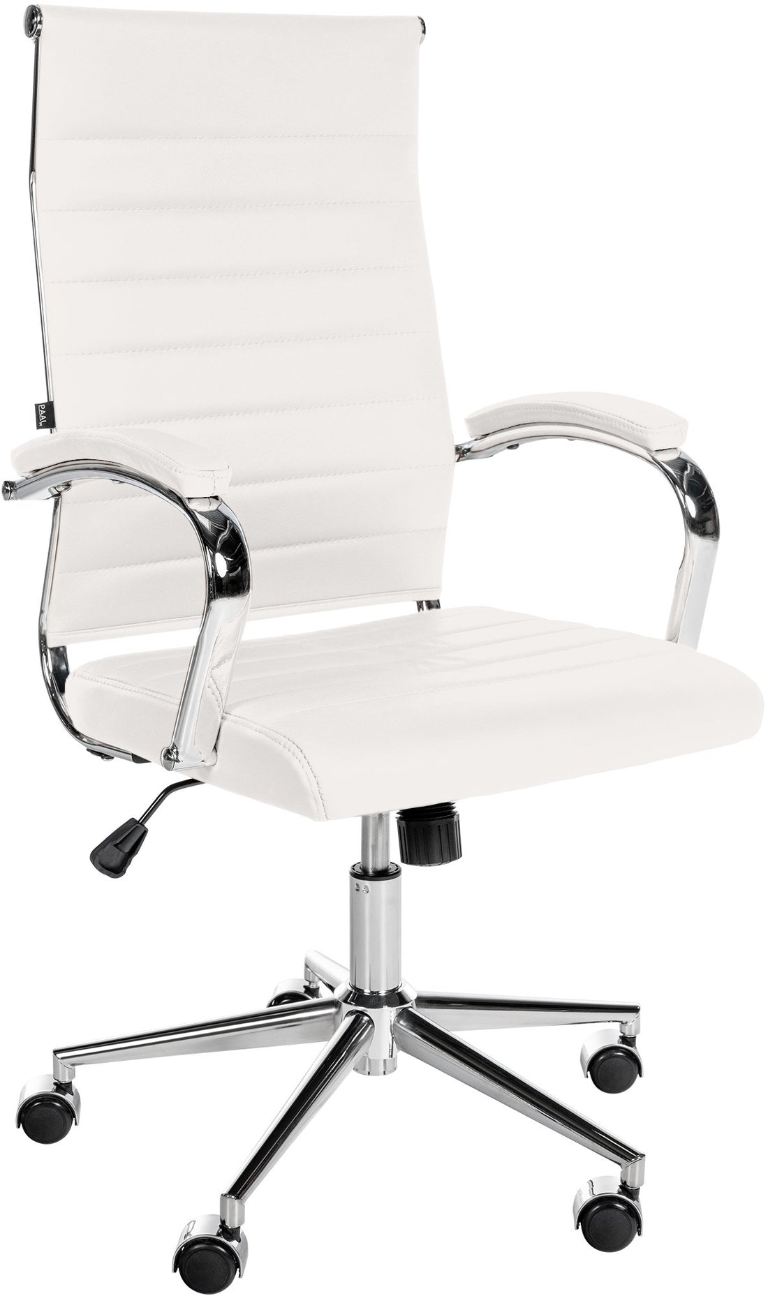 Bureaustoel Echtleder - Kantoorstoel - Ultiem Zitcomfort & Stijlvol Design Kleur wit