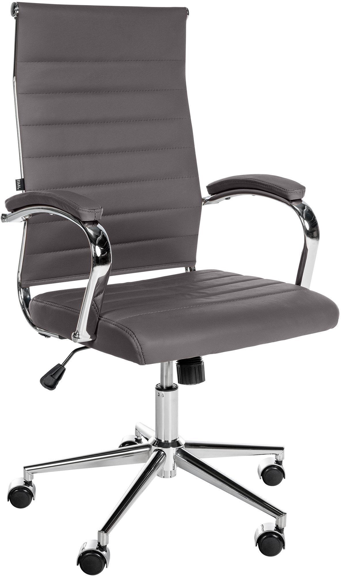 Bureaustoel Echtleder - Kantoorstoel - Ultiem Zitcomfort & Stijlvol Design Kleur grijs