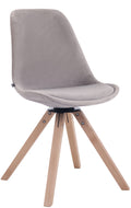 Fluwelen Eetkamerstoel - Luxe Stoel - Exclusieve Uitstraling, Comfortabel Draaibaar Design Onderstel Kleur natuur Kleur grijs