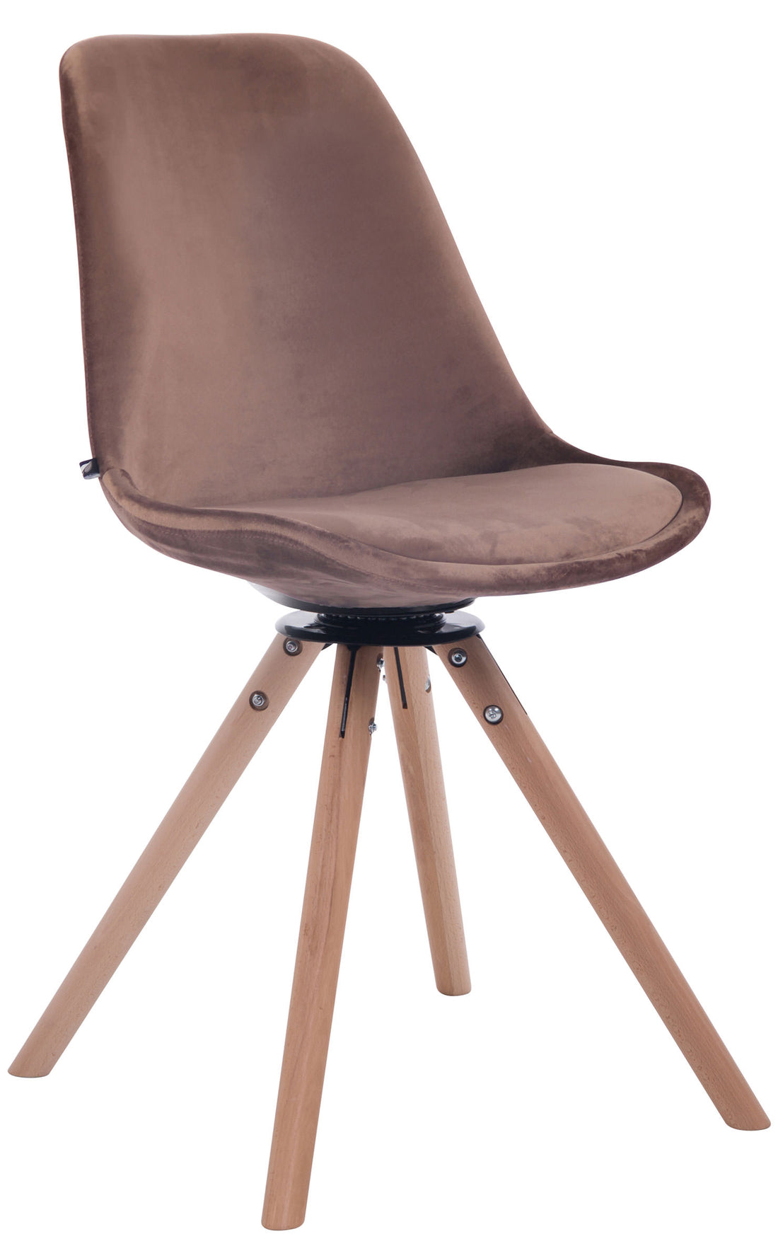 Fluwelen Eetkamerstoel - Luxe Fauteuil - Draaibare Elegantie voor Elke Ruimte Kleur bruin