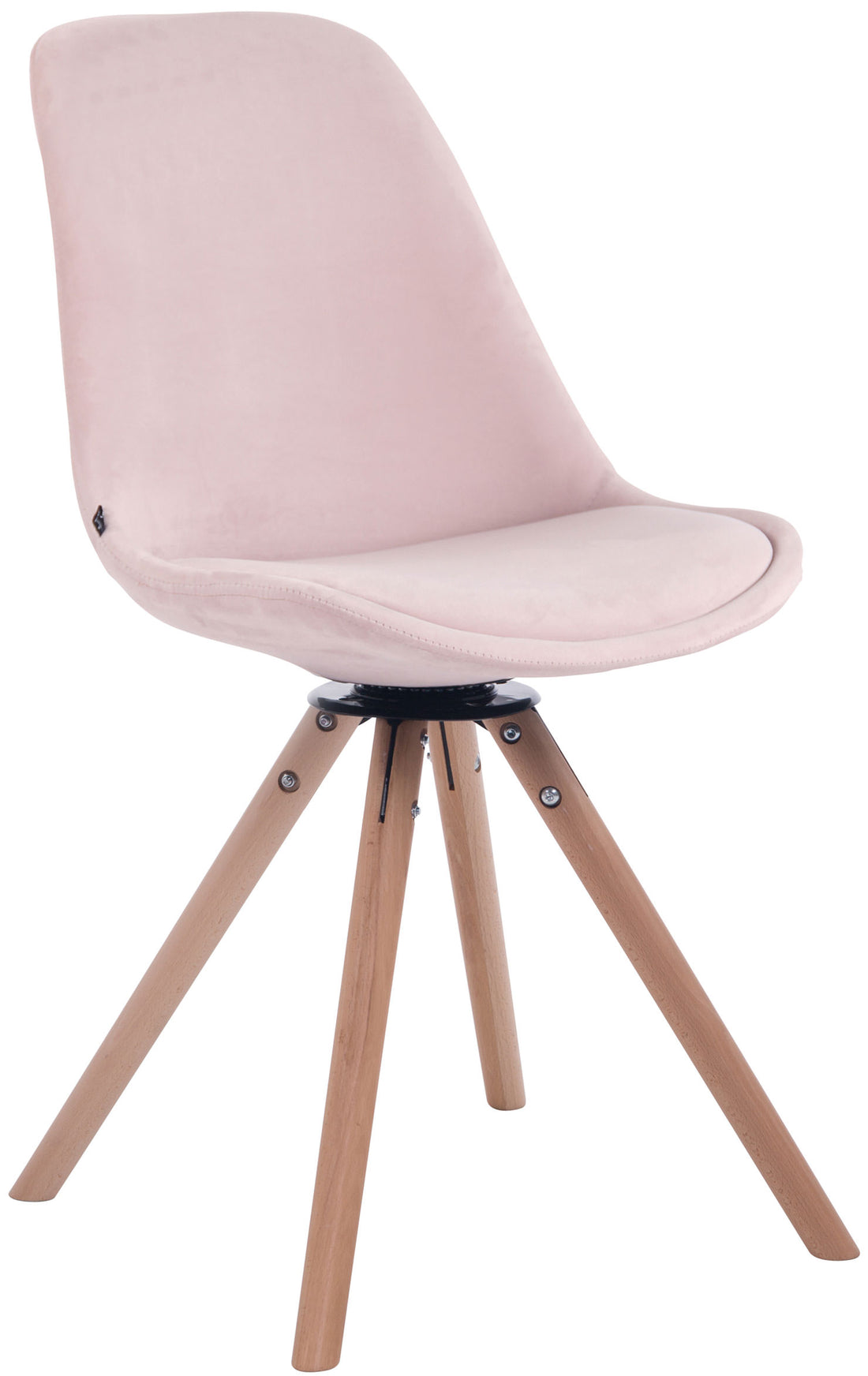 Eetkamerstoel, Fluwelen Stoel, Comfortabel Zitcomfort - Onderhoudsvriendelijk, 360° Draaibaar Kleur roze