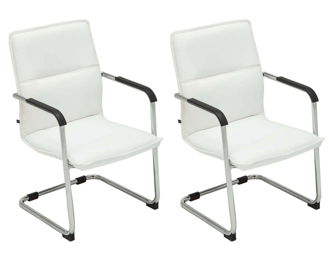 2-delige set Bezoekersstoelen - Vergaderstoelen - Ergonomisch comfort en stijlvol ontwerp Kleur zwart