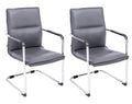 2-delige set Bezoekersstoelen - Vergaderstoelen - Ergonomisch comfort en stijlvol ontwerp Kleur grijs