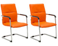 2-delige set Bezoekersstoelen - Vergaderstoelen - Ergonomisch comfort en stijlvol ontwerp Kleur oranje