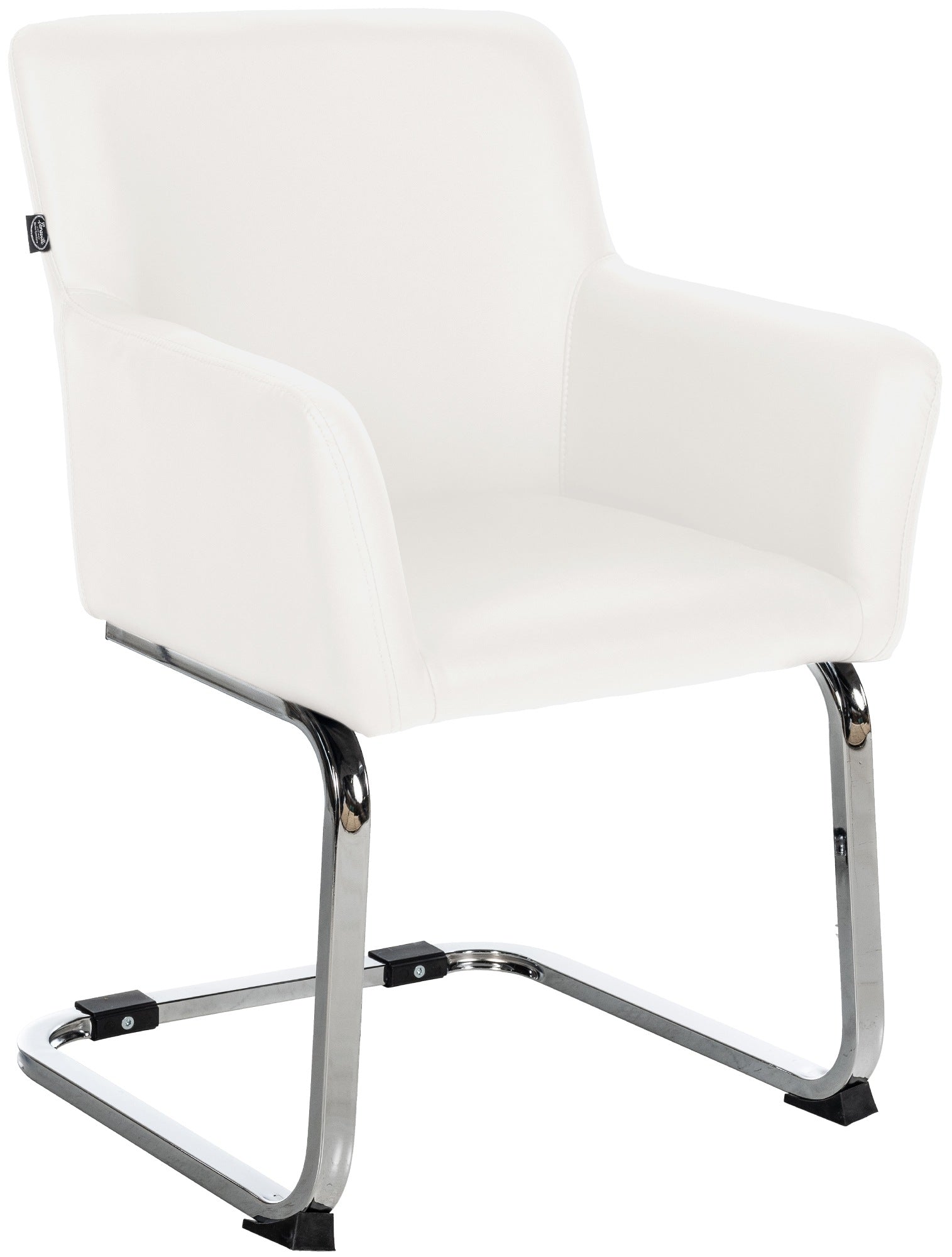 Eetkamerstoel - Sledestoel - Hoogwaardig Kunstleer, Moderne Look en Comfort Kleur wit
