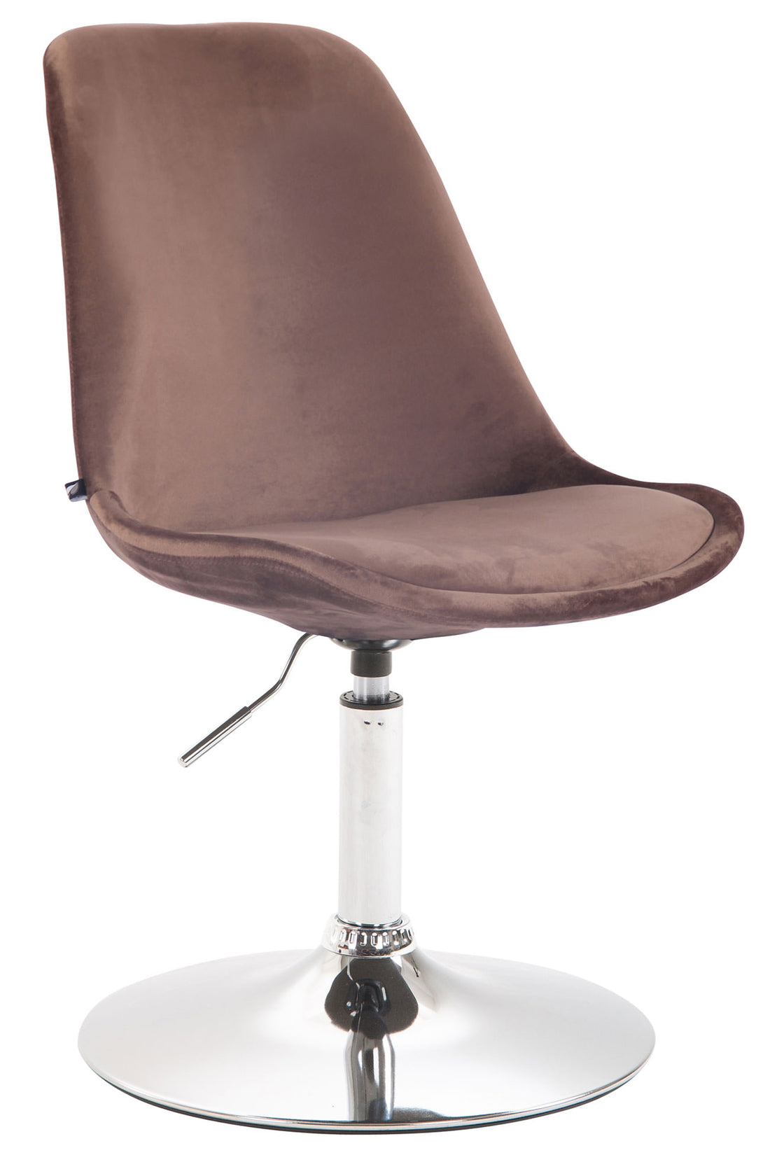 Moderne Eetkamerstoel, Fluwelen Fauteuil - Hoogte Verstelbaar & 360° Draaibaar Kleur bruin