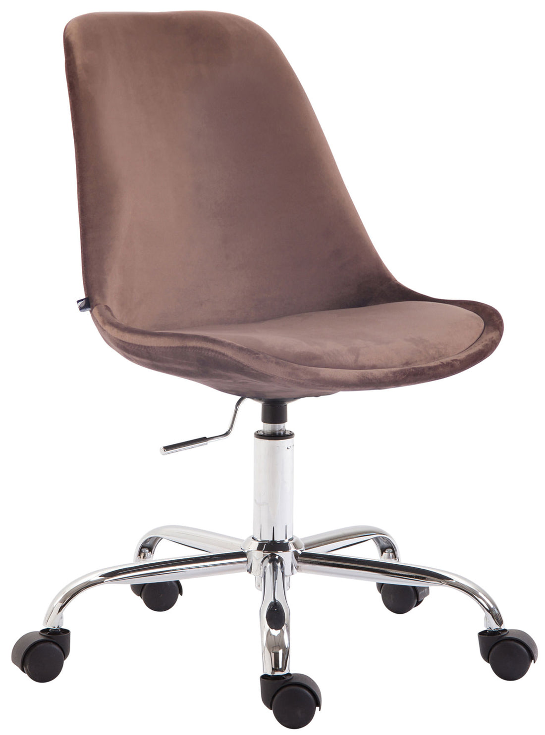 Fluwelen Bureaustoel - Ergonomische Zetel - In Hoogte Verstelbaar Design Kleur bruin