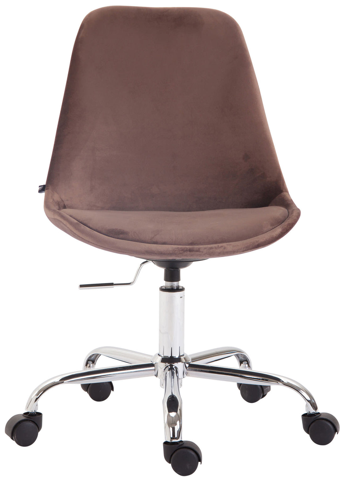 Fluwelen Bureaustoel - Ergonomische Zetel - In Hoogte Verstelbaar Design Kleur bruin