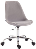 Fluwelen Bureaustoel - Ergonomisch Zithoogte Verstelbaar - Modern Design Kleur grijs
