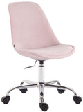 Fluwelen Bureaustoel - Ergonomisch Zithoogte Verstelbaar - Modern Design Kleur roze