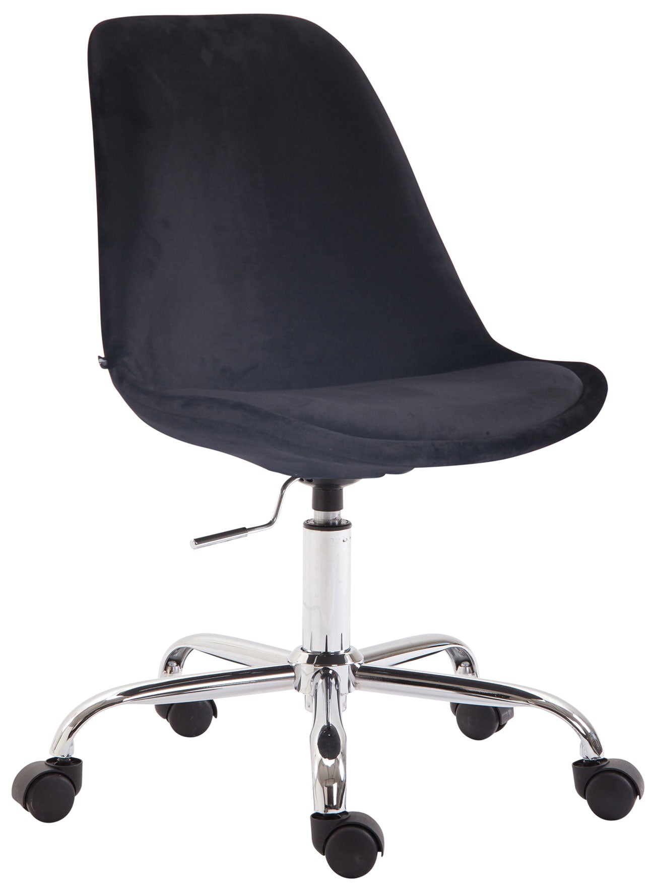Fluwelen Bureaustoel - Ergonomisch Zithoogte Verstelbaar - Modern Design Kleur zwart