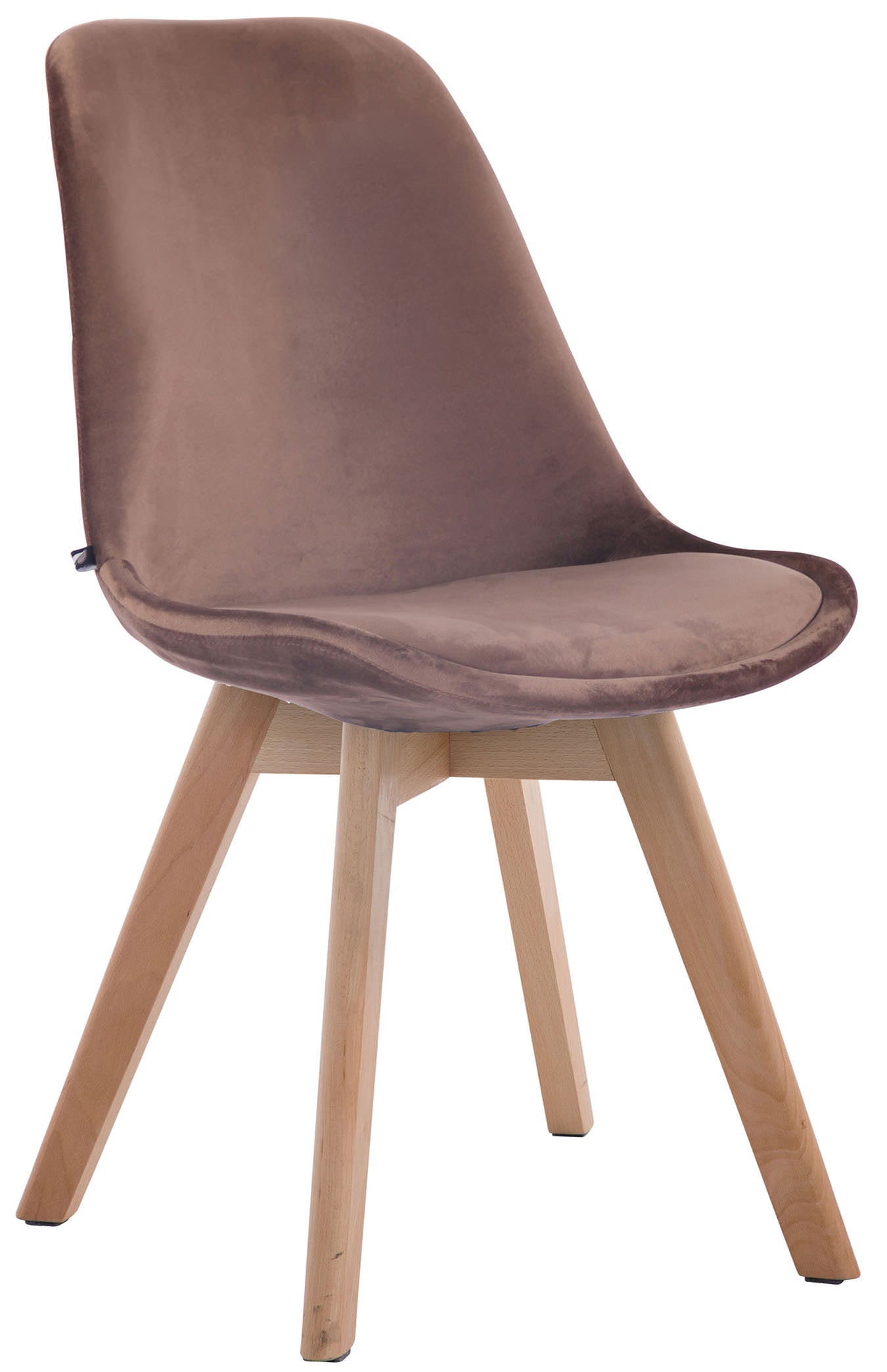 Eetkamerstoel Fluweel - Luxe Keukenstoel - Comfortabel Zitten Kleur bruin