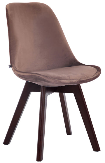 Fluwelen Eetkamerstoel - Elegante Dining Chair - Comfortabel Zitplezier Kleur bruin