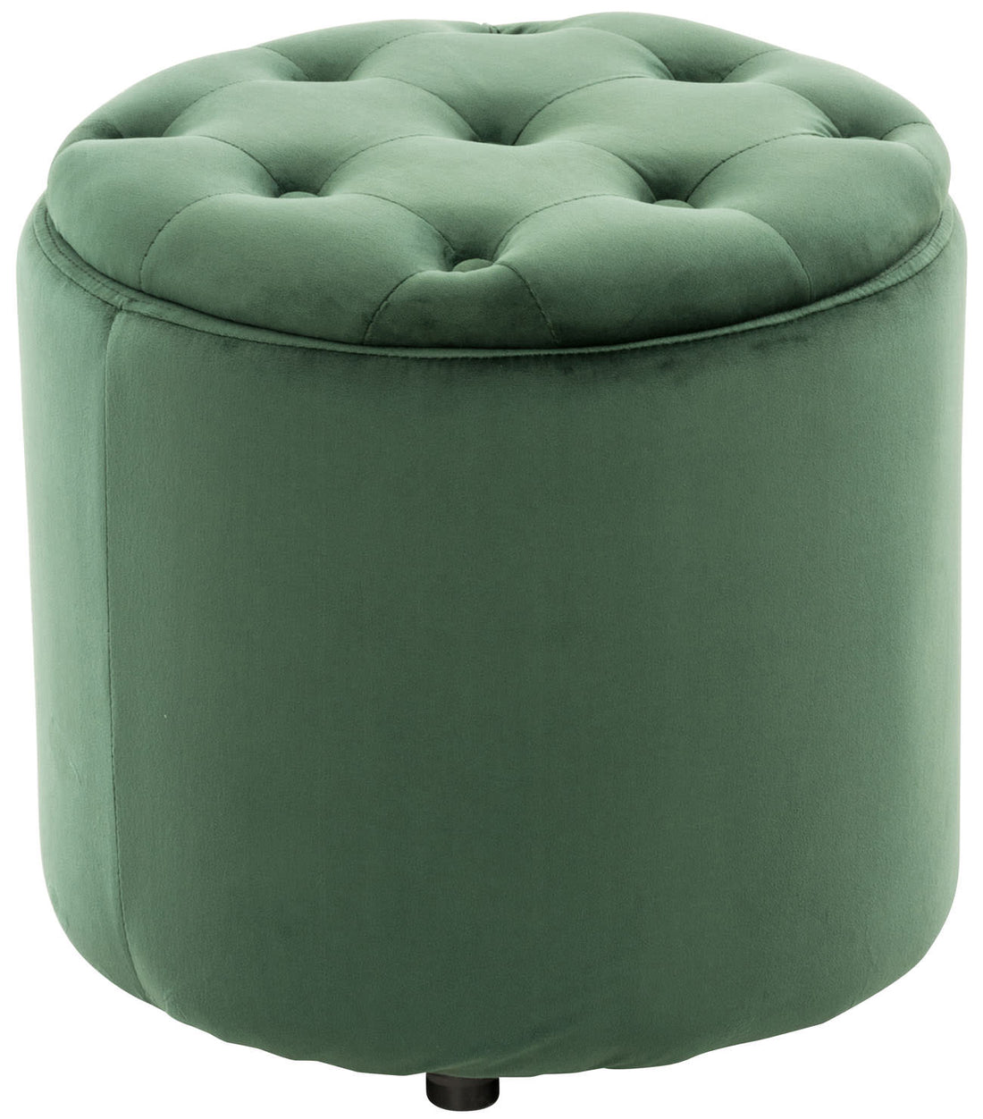 Opberghocker - Opslag en Comfort - Gestoffeerd met fluweel en stevig ontwerp Kleur groen