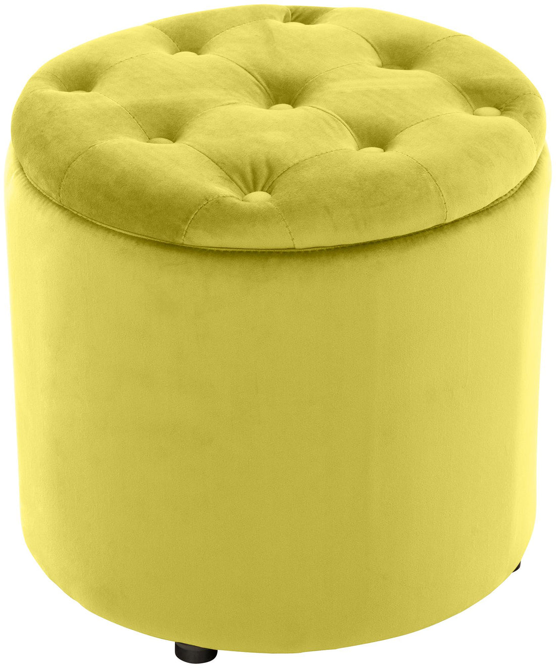 Opberghocker - Opslag en Comfort - Gestoffeerd met fluweel en stevig ontwerp Kleur groen