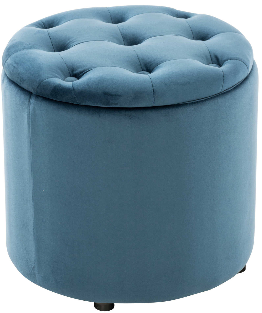 Opbergpoef met knopen - Voetenbankje - Comfort & Stijlvol Ontwerp Kleur blauw